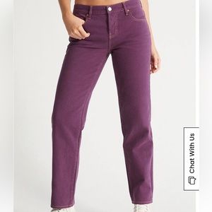 PacSun Violet Low Rise Straight Leg Jeans NWOT